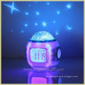 Color Changing LED Star Projection Clock with Music and Starry Sky Calendar (DC4226A)